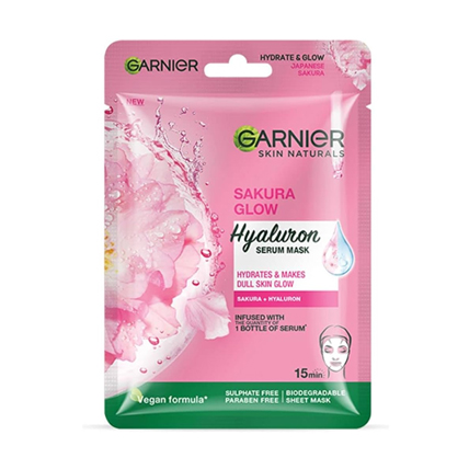 Garnier Face Mask Sakura Glow Hyaluron Serum 